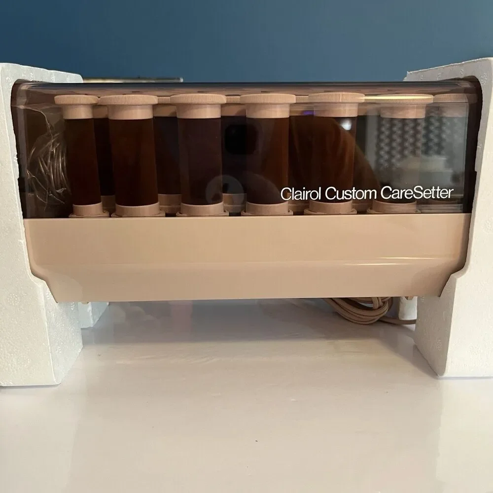 Clairol Custom Care Setter Hair Hot Rollers Flocked Curlers Model KF-20 NEW!